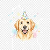 Dog Wearing a Party Hat