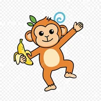 Monkey With Banana Clipart
