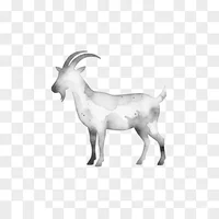 Minimalist Goat Silhouette Clipart