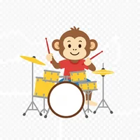 Monkey Clip Art - Playing Drums