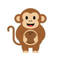 Monkey Holding Coconut