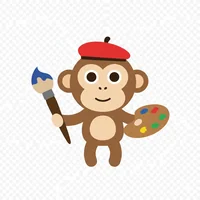 Monkey Painter with Palette