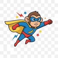 Monkey Superhero Flying