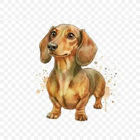 Curious Dachshund Watercolor Art