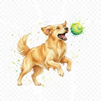 Labrador Retriever Fetching Clip Art