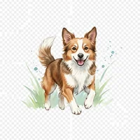 Happy Mixed Breed Dog Clip Art