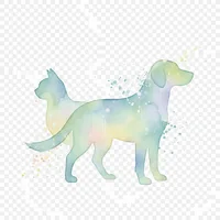 Abstract Cat and Dog Silhouettes