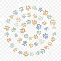 Charming Cat and Dog Paw Prints